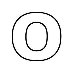 Coloriage Lettre O en style bulle Coloriage Lettre O en style bulle