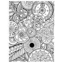 Coloriage Mandala d'engrenages et de chaînes entrelacés