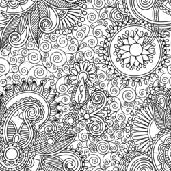 Coloriage Mandala avec motif paisley