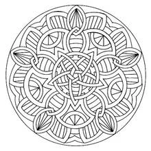 Coloriage Mandala avec motif de nœud celtique
