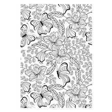 Coloriage Papillons et fleurs en mandala