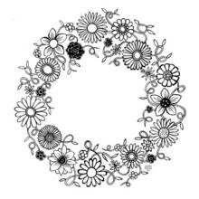 Coloriage Mandala couronne de fleurs