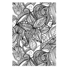 Coloriage Mandala floral aux feuillages entrelacés