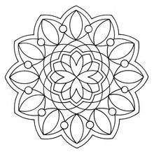 Coloriage Mandala floral aux pétales pointus