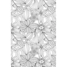 Coloriage Mandala de feuilles et fleurs entrelacées