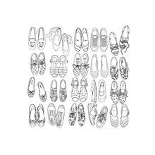Coloriage Collection de chaussures variées