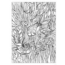 Coloriage Poissons nageant parmi les algues