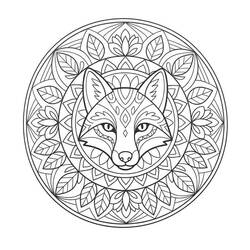Coloriage Mandala Renard #221991 à imprimer et colorier