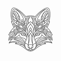 Coloriage Mandala Renard #221994 à imprimer et colorier