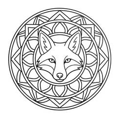 Coloriage Mandala Renard #221996 à imprimer et colorier