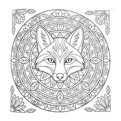 Coloriage Mandala Renard #221997 à imprimer et colorier