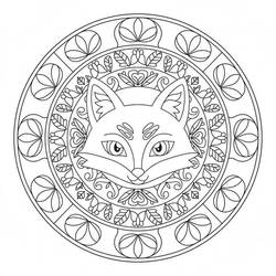 Coloriage Mandala Renard #222011 à imprimer et colorier