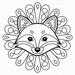 Coloriage Mandala Renard #222013 à imprimer et colorier