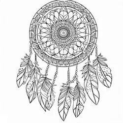 Coloriage Mandalas Attrape-rêves #190169 à imprimer et colorier