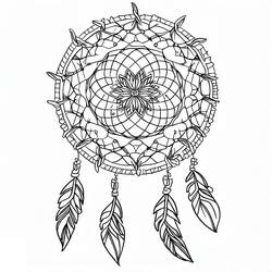 Coloriage Mandalas Attrape-rêves #190170 à imprimer et colorier