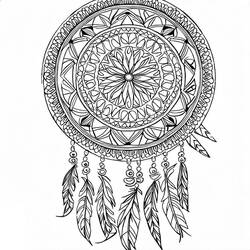 Coloriage Mandalas Attrape-rêves #190176 à imprimer et colorier