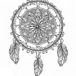 Coloriage Mandalas Attrape-rêves #190177 à imprimer et colorier