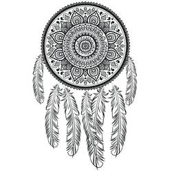 Coloriage Mandalas Attrape-rêves #190184 à imprimer et colorier
