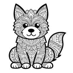 Mandalas Chien - Coloriages gratuits à imprimer