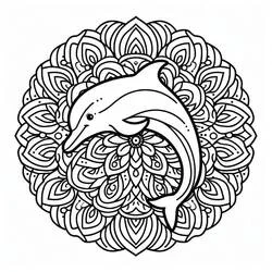 Mandalas Dauphin - Coloriages gratuits à imprimer