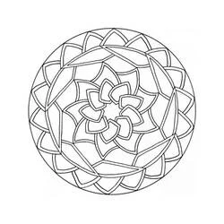 Coloriage Mandalas Faciles #175427 à imprimer et colorier