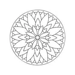 Coloriage Mandalas Faciles #175429 à imprimer et colorier