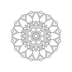 Coloriage Mandalas Faciles #175435 à imprimer et colorier