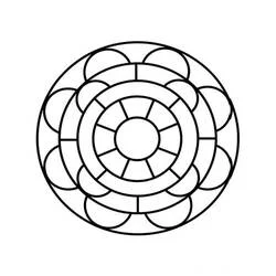 Coloriage Mandalas Faciles #175444 à imprimer et colorier