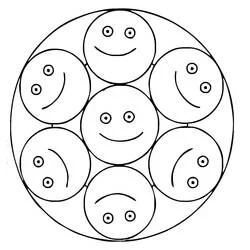 Coloriage Mandalas Faciles #209863 à imprimer et colorier