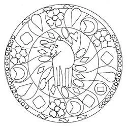 Coloriage Mandalas Faciles #209864 à imprimer et colorier