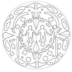 Coloriage Mandalas Faciles #209865 à imprimer et colorier