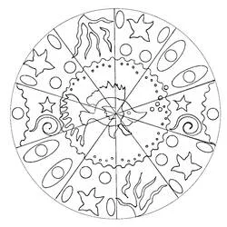 Coloriage Mandalas Faciles #209868 à imprimer et colorier