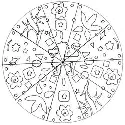 Coloriage Mandalas Faciles #209869 à imprimer et colorier