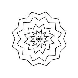 Coloriage Mandalas Faciles #209873 à imprimer et colorier