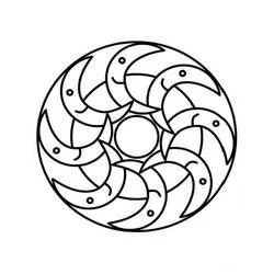 Coloriage Mandalas Faciles #209879 à imprimer et colorier