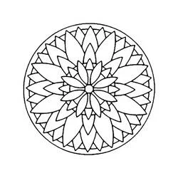 Coloriage Mandalas Faciles #209882 à imprimer et colorier