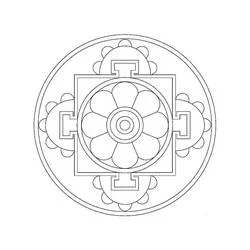 Coloriage Mandalas Faciles #209884 à imprimer et colorier