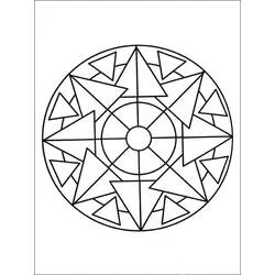 Coloriage Mandalas Faciles #209895 à imprimer et colorier
