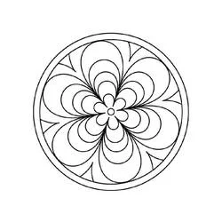 Coloriage Mandalas Faciles #209896 à imprimer et colorier