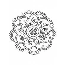 Coloriage Mandala fleur aux pétales superposés