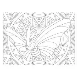 Coloriage Aéromite sur un mandala géométrique