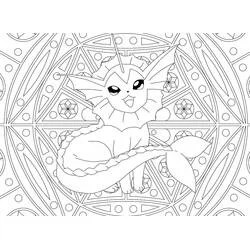 Coloriage Aquali sur un mandala géométrique