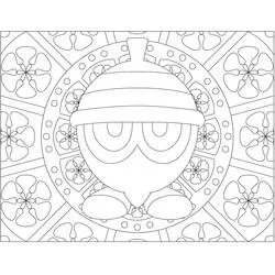 Coloriage Grainipiot sur un mandala fleuri