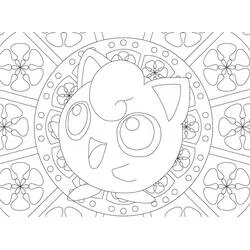 Coloriage Rondoudou mandala portrait
