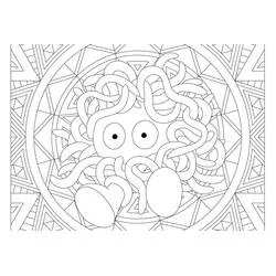 Coloriage Saquedeneu dans un mandala géométrique