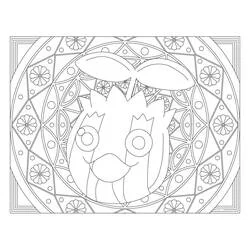 Coloriage Tournegrin dans un mandala floral