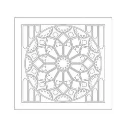 Coloriage Rosace aux motifs géométriques