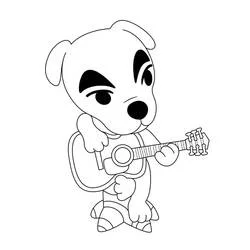 Coloriage K.K. Slider jouant de la guitare