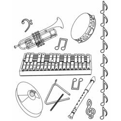 Coloriage Instruments de musique et notes