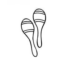 Coloriage Paire de maracas